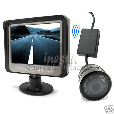 Wireless Car Rear View System 3.5LCD Monitor IR Camera  