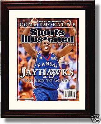 Kansas Jayhawks Chalmers 2008 Framed SI Autpgraph Print  