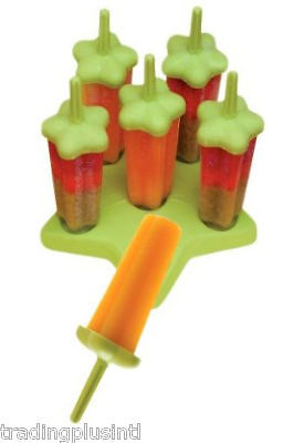 Tovolo Freezer Green Star Popsicle Molds Ice Cream  