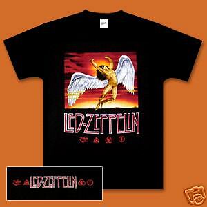 Led Zeppelin Swan Song COLOR MEN SHIRT NEW BLACK  