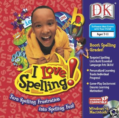 i love spelling cd-rom,windows 95/98/xp,kids pc software