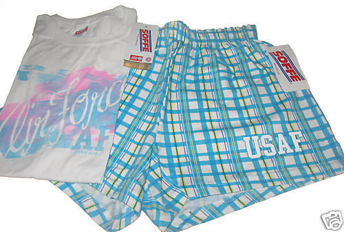 Air Force Shaw AFB Shorts T Shirt Set Soffe M W3 Cheer  