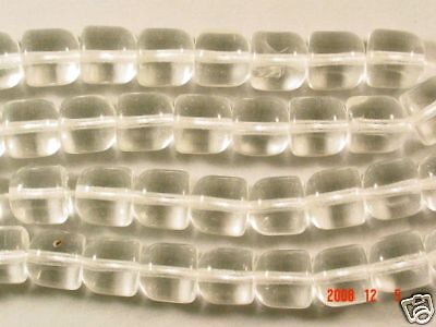 Vintage West German   Clear Bullet Shaped Glass Beads  