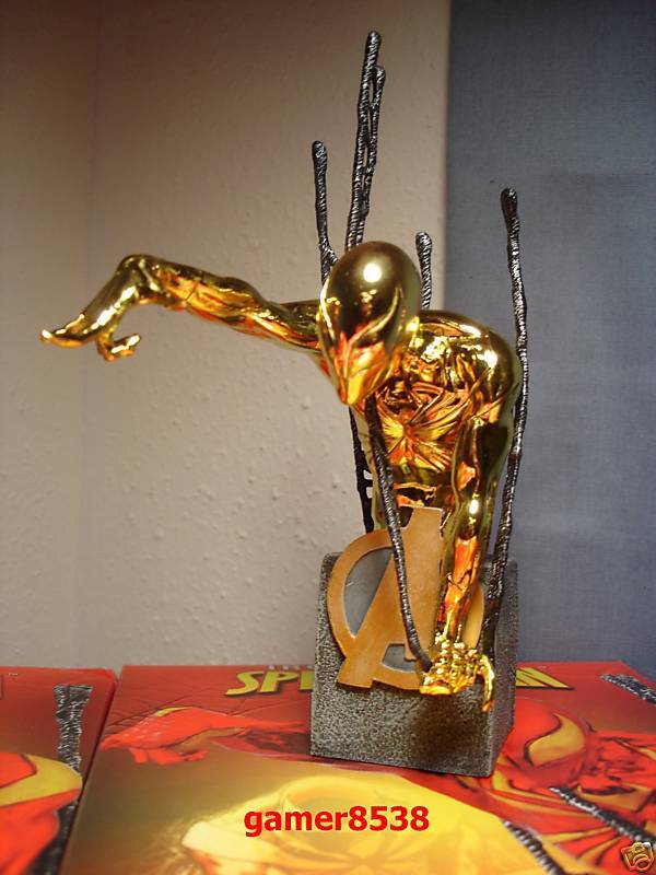 SPIDER MAN Iron Armor (GOLD CHROME) bust ARTIST PROOF  