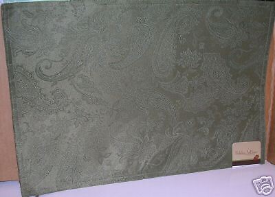 FORMAL SAGE GREEN PAISLEY PRINT TABLE PLACEMATS 4 NEW  